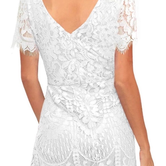 NWT MSLG Women's Elegant floral lace dress SZ Small - Picture 3 of 12